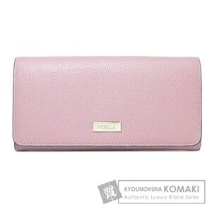 Furla logo plate long Wallet leather